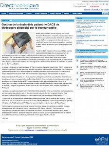 Direct Hopital - Screenshot Article - Medsquare Radiologie
