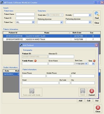 Ultima DICOM Worklist